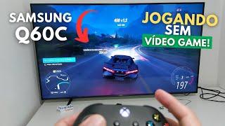 TV Samsung Q60C QLED 4K 50" 2023 | Jogando Xbox SEM Vídeo Game!