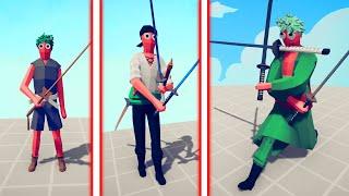 EVOLUTION OF ZORO ( ONE PIECE ANIME ) | TABS - Totally Accurate Battle Simulator