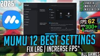 MuMu Player 12 Lag Fix 2025 | Best Settings for Low-End PC | Boost Performance & Run Games Smoothly