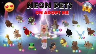 Making 28 NEON PETS on ADOPT ME! 