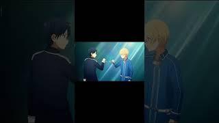 One of the best handshakes‍#anime #swordartonline #kirito #eugeo