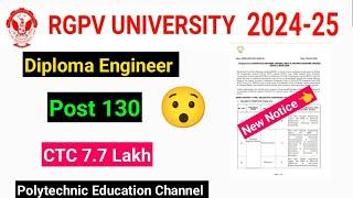 RGPV STUDENT, PLACEMENT NEWS, DIPLOMA ENGINEER POST 145BIG UPDATE