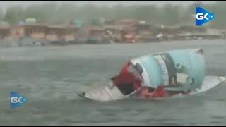 Shikara capsized amid gusty winds in Dal Lake Srinagar