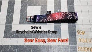 How I use fusible Foam Interfacing to Sew a soft puffy Keychain/Wristlet Strap ️