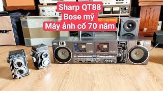 Vua đài Sharp QT88, bose mỹ máy ảnh cổ 70 năm hiếm, mini nhật lh,0967874679