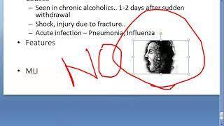 Forensic 290 a Delirium Tremens Alcoholic Withdrawal syndrome