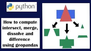 Geopandas: intersection, merge, dissolve and difference between two shapefiles using python