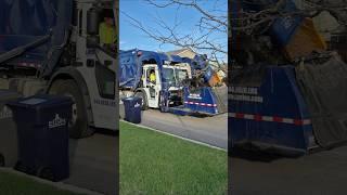 LRS garbage truck on yard waste #garbagetruck