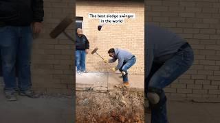 The best sledge swinger in the world! #viral #legend #sledge #hammer #sledgehammer #construction