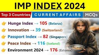 INDEX 2024 Current Affairs | Important Index 2024 | Current Affairs 2024 | SSC, NTPC, State PCS |