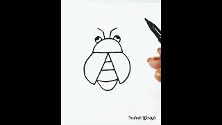 Draw with A / Lady Bird drawing for kids #shorts #short