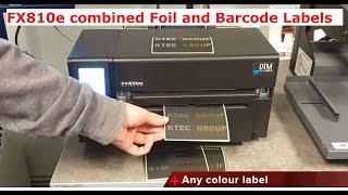 DTM-Print FX810e Metal foil and barcode label printer - KTEC GROUP UK test