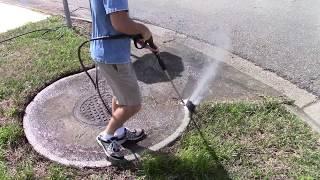 Satisfying Pressure washing a Storm Sewer