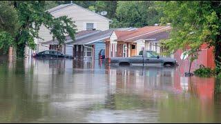 Footage of flooding around University of South Florida campus in Tampa