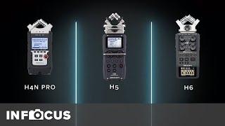 Zoom H4n Pro vs H5 / H6 audio field recorders