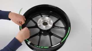 Kawasaki ZX-9R Rimstriping SpecialGP Motor Sticker Instruction Video | Motorsticker.com