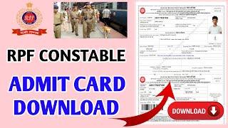 RPF constable admit card download | RPF Constable Admit card Download #2025