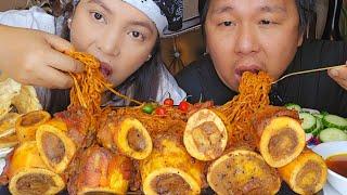 2x Noodles With Spicy Bone Marrow and Dallekhursani/Husband Wife MukbangLots of Hate ?