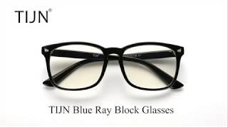 TIJN Blue Light Blocking Glasses Square Nerd Eyeglasses Frame Anti Blue Ray Computer Game Glasses