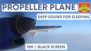 PROPELLER PLANE DEEP SOUND FOR SLEEPING | BROWN NOISE FOR RELAXING #propeller #blackscreen #10h️