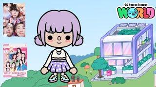 KPOP Lovers | Cute Purple Pink Y2K Loft | House Design In  Toca Boca World 