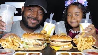 EATING MCDONALDS WITH MY DAUGHTER. MUKBANG (EATINGSHOW) TCEATS