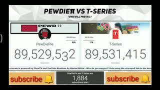 #T-SERIES OVERTAKE PEWDIEPIE