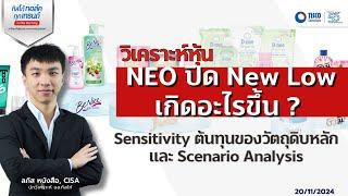 NEO ปิด New Lowเกิดอะไรขึ้น ?  Sensitivity ต้นทุนของวัตถุดิบหลักและ Scenario Analysis