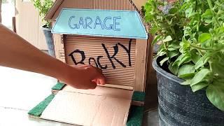 Hand made mini garage for my RC car .scale 1:12 with cardboard  | Subscribe Our Channel |