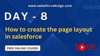 How to create the page layout in salesforce | salesforce bulge | salesforce admin
