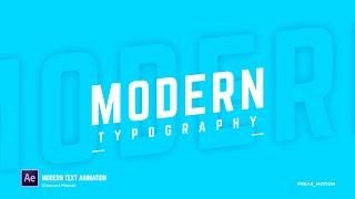 Quick and Modern text Animation in After Effects - After Effects Tutorials - Easy Method