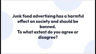 IELTS Essay Topic - Banning Junk Food Ads : Effective Solution?