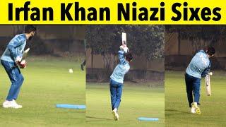 Hard hitting batter Irfan Khan Niazi unique six hitting practice