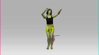 Bikini Czar avatar rehearsal for dancing Venice beach in 3D