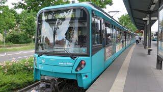 [Sound] Subway train Bombardier U5-25 | #653 | Stadtwerke Verkehrsgesellschaft Frankfurt am Main mbH