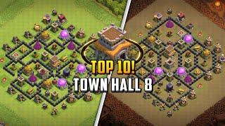 New Best Town Hall 8 (TH8) Farming/Trophy Base Layout + Copy Link 2024 | Clash of Clans