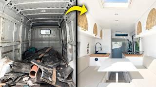 VAN CONVERSION Timelapse - Budget Luxury DIY Campervan with SHOWER | Vanlife