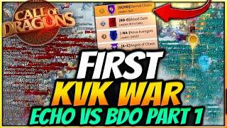 First KVK WAR - ECHO & NA vs BDO & AC/DC - Part 1 - Call of Dragons