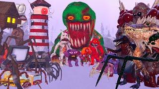 HOUSE HEAD TEAM vs NEW ZOOCHOSIS MONSTERS vs ALL GARTEN OF BANBAN in Garry's Mod