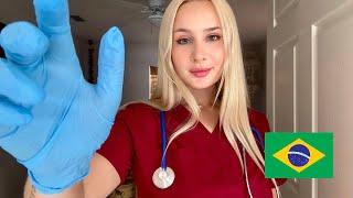 ASMR in Portuguese! Cranial Nerve Exam nurse roleplay