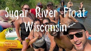 Floating the Sugar River in Wisconsin