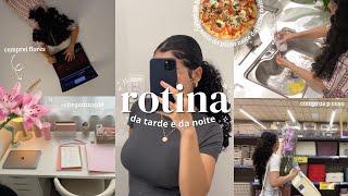 ROTINA da tarde e da noite  | shopping, vlog*, organização, compras, skin care, dia a dia