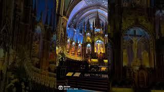 This is Notre-Dame Basilica of Montreal. The cathedral inside is breathtaking!