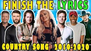 Finish The Lyrics Country Songs From 2010 Till 2020 |  Country Music Quiz  | Lyrics Challenge 