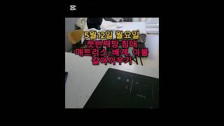 5월12일 월요일/첫번째방 침대/매트리스, 이불, 베게 커버 갈아끼우기/Monday, May 12th / First Room Bed/Mattress, Blanket,
