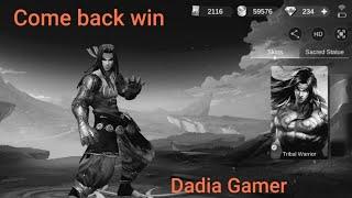 Dadia Gamer come from behind win.