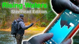 WINTER STEELHEAD Fishing Conquering a RISING RIVER! (High Water Steelhead Fishing Tips & Tricks)