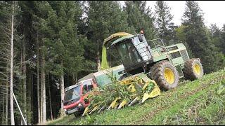 1030 hp | let's drive corn chopping | Filling tall silos with a self-made blower | Part 2