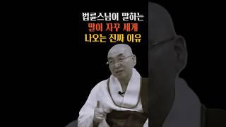말이 자꾸 세게 나오는 진짜 이유 #법륜스님 #명언 #삶의지혜 #인생조언