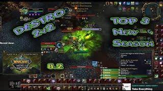 DESTRO Warlock ARENA BfA 8.2 - Highest Lock 2v2 Ladder